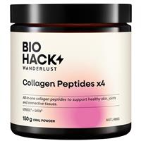 BioHack Wanderlust Collagen Peptides x4 150g Powder