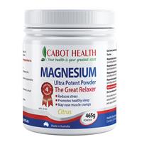 Cabot Health Magnesium Ultra Potent Powder Citrus 465g