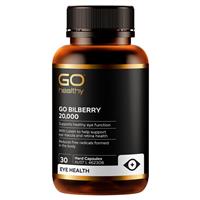 Go Healthy Bilberry 20000mg 30 Vege Capsules
