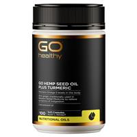 GO Healthy Hemp Seed Oil Plus Turmeric 100 Soft Capsules