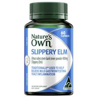 Nature's Own Slippery Elm 400mg 60 Capsules